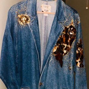 One Of A Kind Vintage Full-Length Denim Coat